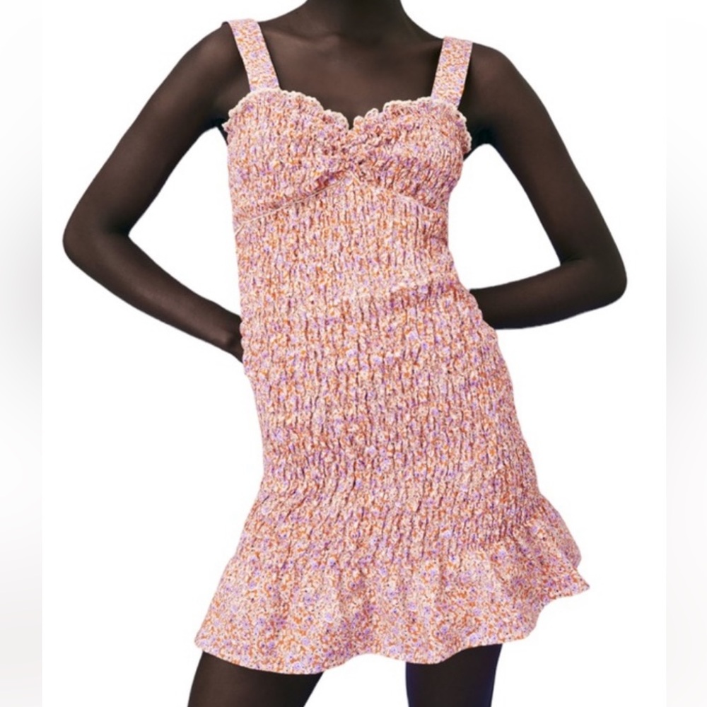 Zara Smocked Mini Dress, new with tags!
